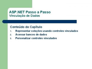 ASP NET Passo a Passo Vinculao de Dados