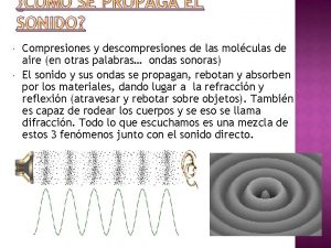 CMO SE PROPAGA EL SONIDO Compresiones y descompresiones