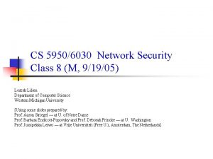 CS 59506030 Network Security Class 8 M 91905