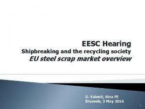 EESC Hearing Shipbreaking and the recycling society EU