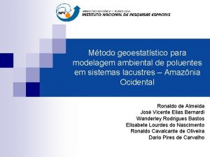 Mtodo geoestatstico para modelagem ambiental de poluentes em