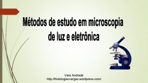 Vera Andrade http histologiavvargas wordpress com Microscpio O