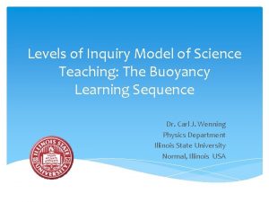 Levels of Inquiry Model of Science Teaching The