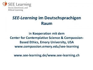 SEELearning im Deutschsprachigen Raum in Kooperation mit dem