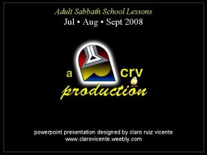 Adult Sabbath School Lessons Jul Aug Sept 2008