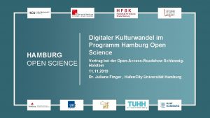 Programm Hamburg Open Science Digitaler Kulturwandel im Programm