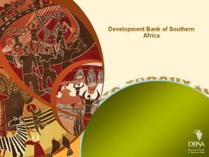 Development Bank of Southern Africa Select Committee on