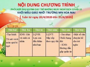 NI DUNG CHNG TRNH PHI HP PH HUYNH