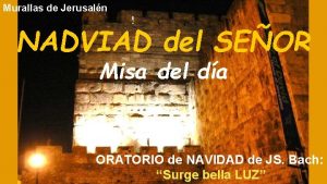 Murallas de Jerusaln NADVIAD del SEOR Misa del