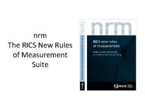 nrm The RICS New Rules of Measurement Suite