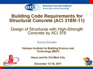 Building Code Requirements for Structural Concrete ACI 318