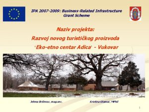 IPA 2007 2009 BusinessRelated Infrastructure Grant Scheme Naziv