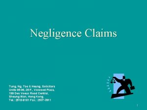 Negligence Claims Tung Ng Tse Heung Solicitors Units