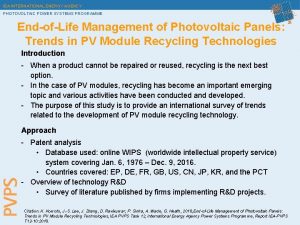 IEA INTERNATIONAL ENERGY AGENCY PHOTOVOLTAIC POWER SYSTEMS PROGRAMME