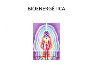 BIOENERGTICA Bioenergtica Se encarga del estudio de los