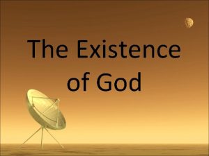 The Existence of God Miracles Do you believe