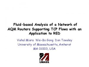 Fluidbased Analysis of a Network of AQM Routers