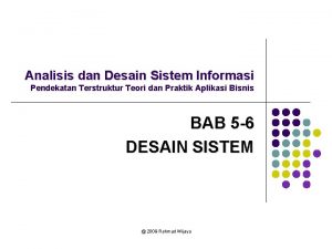 Analisis dan Desain Sistem Informasi Pendekatan Terstruktur Teori