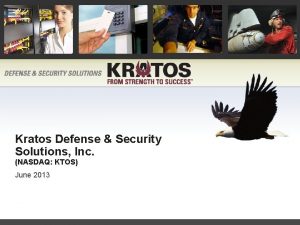 Kratos Defense Security Solutions Inc NASDAQ KTOS June