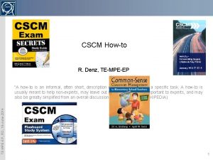 CSCM Howto R Denz TEMPEEP RD 19 June2014