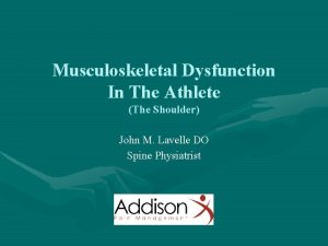 Musculoskeletal Dysfunction In The Athlete The Shoulder John