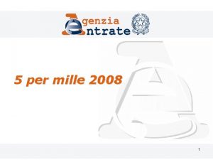 5 per mille 2008 1 5 per mille