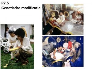 P 7 5 Genetische modificatie Genetische modificatie Het