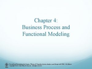 Chapter 4 Business Process and Functional Modeling Power