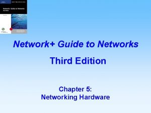 Network Guide to Networks Third Edition Chapter 5