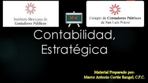 MAC Contabilidad Estratgica Material Preparado por Marco Antonio