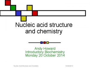 Nucleic acid structure and chemistry Andy Howard Introductory