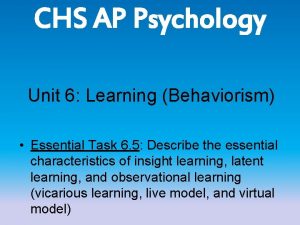 Behaviorism ap psychology