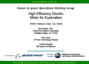 Green Tech Motors Corporation Future Inspace Operations Working