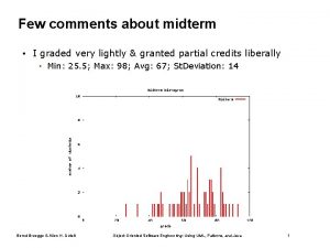 Few comments about midterm I graded very lightly