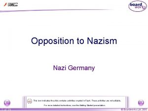 Opposition to Nazism Nazi Germany This icon indicates