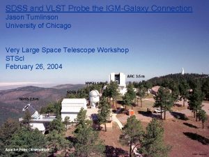 SDSS and VLST Probe the IGMGalaxy Connection Jason