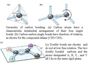 Geometry of carbon bonding a Carbon atoms have