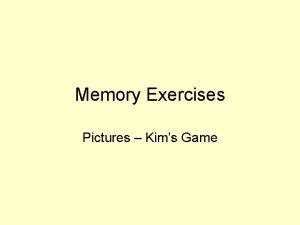 Kim's game pictures