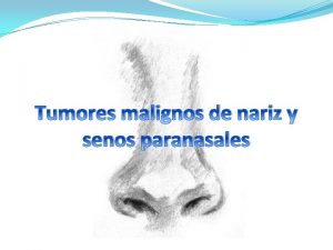 Tumores malignos de nariz y senos paranasales Epidemiologa