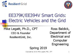 EE 379 KEE 394 V Smart Grids Electric
