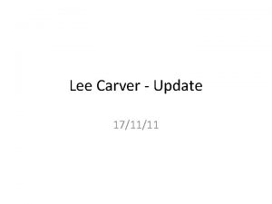Lee Carver Update 171111 JUAS Application Got accepted