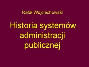 Rafa Wojciechowski Historia systemw administracji publicznej Egipt Ok