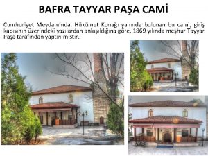 BAFRA TAYYAR PAA CAM Cumhuriyet Meydannda Hkmet Kona