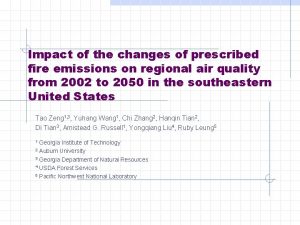 Impact of the changes of prescribed fire emissions