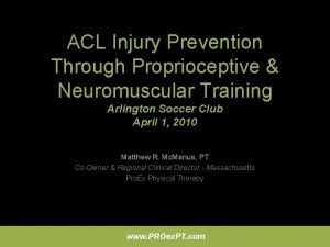 ACL Injury Prevention Through Proprioceptive Neuromuscular Training Arlington