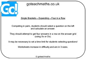 Single Brackets Expanding Four in a Row Competing