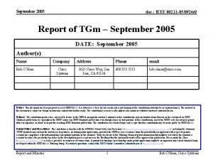 September 2005 doc IEEE 802 11 050924 r