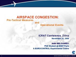 AIRSPACE CONGESTION PreTactical Measures and Operational Events ICRAT