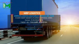 MRP LOGISTICS COMPLETE LOGISTICS SOLUTIONS BY SURFACE AIR