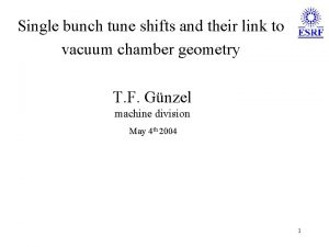 Single bunch tune shifts and their link to